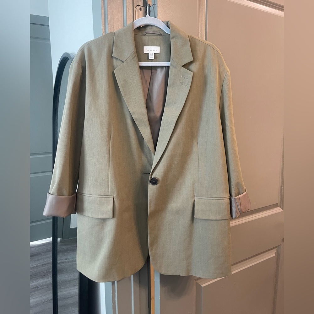 Oversized topshop khaki blazer